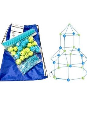 MinnARK Sports STEM Construct-a-FORT 85-Piece Building Play Set & Storage Bag